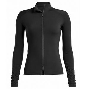 Camisa de Golf Negra de Manga Larga con Cierre Completo para Mujer, Chaqueta Deportiva de Alto Rendimiento, Ropa de Entrenamiento al Aire Libre, Ropa Deportiva Informal - Product Image 1