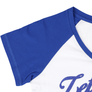 Zeta Phi Beta <b>White</b> V Neck T Shirt ZPB Greek Script Women Raglan Sleeve Casual <b>Tee</b> Lightweight Everyday Apparel - Product Image 4