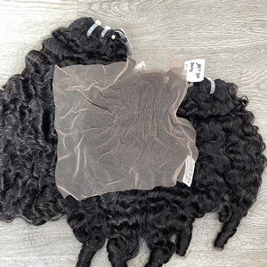 Fancy Curly Matching Closure 5by5 Extensions de vrais cheveux humains de couleur naturelle - Product Image 5