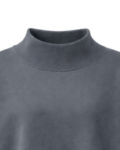 Sudadera de Forro Polar Oversize para Mujer, Color Gris Oscuro, Cuello Alto, Estilo Casual, Cálida para Invierno, de Algodón y Poliéster, Corte Holgado, Top de Moda - Product Image 5