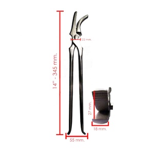 Pince à fer à cheval courbée pour le serrage des clous de fer à cheval, outils et fournitures de ferrage, équipement vétérinaire pour l'entretien des sabots - Product Image 3