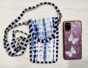 Pochette pour téléphone à imprimé floral, sac à bandoulière avec fermeture à bouton, mini sac en tissu de coton pour femmes, usage quotidien décontracté - Product Image 3