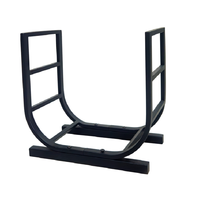 Support à bûches de qualité supérieure, noir, thermolaqué, pour extérieur et intérieur, décoration d'intérieur, ensembles de cheminées, taille personnalisée, best-seller