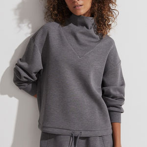 High Neck Cotton Plus Size Women Sweatshirts Streetwear Fashion Wear Oversized Sweatshirt Plus Size Women's Clothing Sweatshirts - Product Image 1