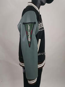 Veste universitaire pour homme personnalisable en laine avec broderie chenille, style streetwear, pour l'hiver, vente en gros - Product Image 5