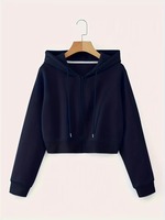 Sweat-shirt à capuche zippé personnalisé pour femme, manches longues, couleur unie, décontracté, anti-boulochage, coupe régulière, en tissu tricoté