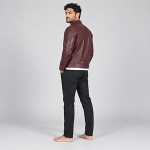 Fashion <b>men</b> <b>leather</b> <b>jacket</b> combining durable quality smooth texture comfortable lining and versatile style for daily outfits - Product Image 5