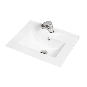 Lavabo de Sobremesa Blanco Elegante para Baño, Hecho en India, de la Más Alta Calidad, para Venta al Por Mayor, con Logotipo Personalizado - Product Image 1