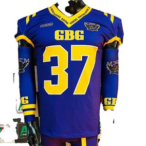 Maillot de football américain brodé de grande taille Pantalon court de sublimation extensible et respirant Pakistan Fabriqué en usine Photos réelles - Product Image 1