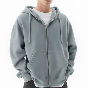 Sudadera con Capucha de Invierno para Hombre, de Alta Calidad, 100% Algodón, 450g, con Cierre, Bolsillo Canguro, Transpirable, de Secado Rápido, Diseño Liso - Product Image 6