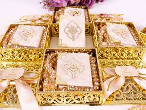 Mini coffret cadeau Coran avec chapelet parfumé Tasbeh, cadeaux de mariage, de fête, de l'Aïd, du Ramadan, cadeaux musulmans Coran par Universal Overseas - Product Image 5