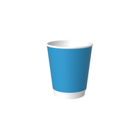 Gobelets en papier jetables personnalisables de 8 oz à double paroi, revêtement PE, recyclables, qualité alimentaire, avec logo personnalisé pour café à emporter, marque Riiqi