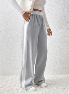 Pantalon de survêtement décontracté pour femme grande taille, taille mi-haute élastique, en coton/polyester respirant et écologique, idéal pour l'hiver et le sport - Product Image 4