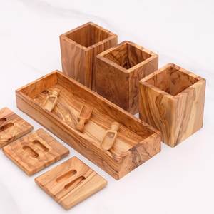 Premium Wooden Canister <b>for</b> Coffee Tea Sugar-250mL <b>Kitchen</b> <b>Storage</b> <b>Jar</b> with Natural Finish Eco-Friendly Durable Classic Design - Product Image 5