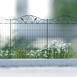 Set di 4 Pannelli per Recinzione da Giardino Pieghevoli in Metallo, 44 Pollici (Altezza) x 12 Piedi (Lunghezza), per Esterni e Patio, Senza Pali da Terra, con Finitura Verniciata - Product Image 2