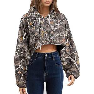 Sweat-shirts à capuche zippés pour femmes, coupe oversize, manches longues, hiver, ODM, avec logo sur le devant - Product Image 1