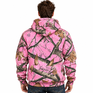 Sudadera con Capucha de Camuflaje Rosa para Hombre, Sudadera de Manga Larga con Bolsillo, Sudadera Informal con Capucha para Otoño - Product Image 5