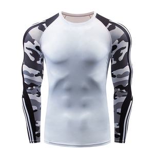 Camisetas de compresión de gimnasio para hombre con logotipo personalizado OEM, ropa deportiva ligera sin costuras de gran tamaño para entrenamiento físico, venta al por mayor, manga larga - Product Image 3