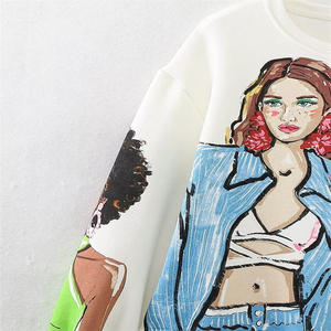 Sudadera de Manga Larga para Mujer de Alta Calidad, Otoño, Color y Talla Personalizables, Estampado Animal, Ecológica, Poliéster/Algodón, Impermeable - Product Image 3