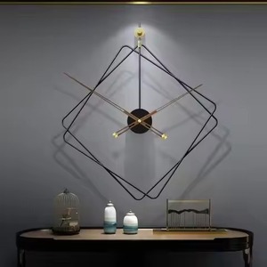 <b>Black</b> Color New Round Metal <b>Wall</b> <b>Clock</b> Analog Quartz Silent Design Minimalist Style Living Room Decoration Use Metal <b>Wall</b> <b>Clock</b> - Product Image 4