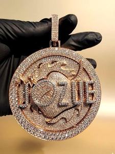 Colgante de Moissanita con Letra Inicial Personalizada en Disco Redondo para Hombre y Mujer, Plata de Ley 925, Joyería Fina, Colgantes y Dijes - Product Image 6