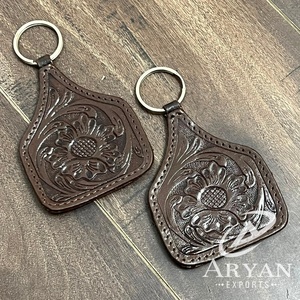 Nuevo Llavero de Cuero Marrón con Diseño Moderno 2026, en Oferta, Anillo de Cuero Genuino para Llaves, Accesorio para el Hogar, Oficina y Regalo - Product Image 1