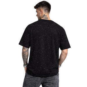 Camisetas de Algodón de Alta Calidad con Diseño de Salpicaduras de Pintura Brillante para Hombre, Ropa Urbana, Logotipo Personalizado, Fabricante OEM, Proveedor de Producción al por Mayor - Product Image 2