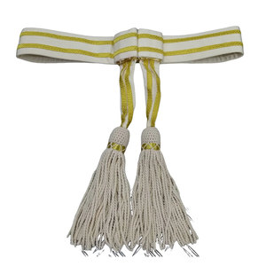 Cinturón de Uniforme Ceremonial de Poliéster/Algodón Ecológico Ligero con Acabado Liso, Corte Ancho, Tacto Suave y Fácil Ajuste a la Cintura - Product Image 1