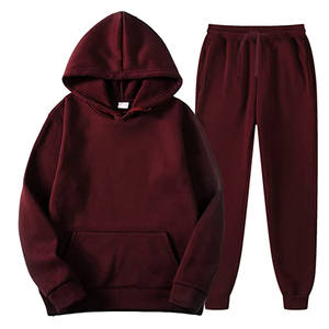 Low MOQ customized color <b>Tracksuits</b> Best selling with Blank Front Panel Hooded Running <b>plain</b> <b>tracksuit</b> set - Product Image 5