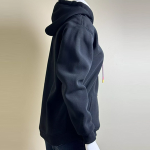 Sudadera con Capucha de Algodón Grueso con Cristales OEM Genie 2025, Estilo Holgado, Retro, con Cordón Ajustable, Unisex, con Pedrería - Product Image 2
