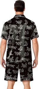 Conjunto de camisa y pantalones cortos para hombre, conjunto tropical con botones para la playa - Product Image 4