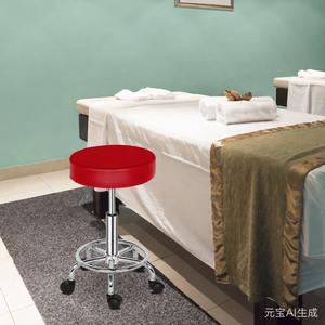 Sgabello Professionale con Sollevamento a Gas, Base a Ragno, Schiuma da 8 cm, Semi-Pelle PU, Certificato SGS, Capacità 150 kg, PVC e Acciaio - Product Image 2