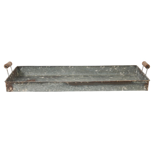 Plateau de service rectangulaire en métal galvanisé, finition polie, incassable, adapté aux aliments, pour la restauration - Product Image 5