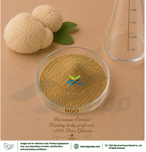 Hgo สารสกัดจากพืชสมุนไพรบริสุทธิ์จากธรรมชาติ (เกรดอาหาร) คุณสมบัติการติดผลที่ร่างกายต้องการ> 20% เบต้ากลูแคน - Product Image 1