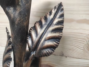 Décoration murale en fer forgé galvanisé traditionnel Iron Nature, avec motifs de roses et de feuilles, pour une utilisation en intérieur et en extérieur - Product Image 4
