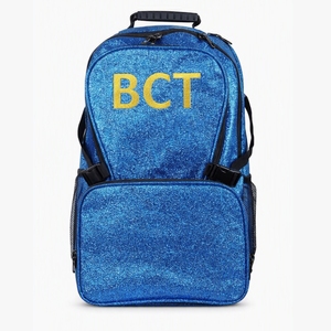 <b>Red</b> <b>Glitter</b> Waterproof Cheerleading Backpack Linen Custom Team Sports Bag Shoe Compartment Embroidery Daily Life Use Wholesale - Product Image 3