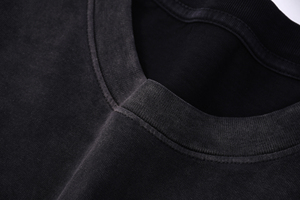 เสื้อยืดแฟชั่นใหม่ ทรงหลวม ผ้าคอตตอน 100% สไตล์วินเทจ พิมพ์ลายโลโก้ได้ตามต้องการ เสื้อยืดผู้ชายทรงเรโทร 250gsm แบบทำสีซีด ทรงโอเวอร์ไซส์ - Product Image 5