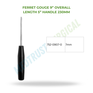 Ferret Gouge 230mm Instrument chirurgical neuro-radiologique pour l'extraction osseuse précise et la décompression vertébrale - Product Image 2