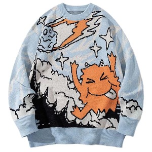 Service OEM - Pull en tricot pour homme, col rond, manches longues, motif, tricot d'hiver avec logo personnalisé - Product Image 6
