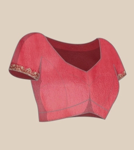 Sari de Georgette Bordado y Tejido al Estilo Bollywood KV - Product Image 4