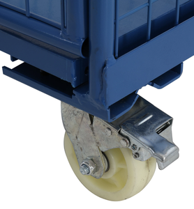 Industrial Metal <b>Storage</b> Cage Wheels for <b>Doors</b>/On Walls Sundries Holding <b>Rack</b> Blue Non-Folding Standalone Modern Waterproof - Product Image 5