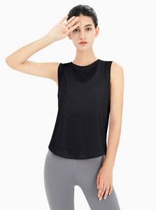 Camiseta de Verano Tejida a Mano 100% Algodón, Informal, de Secado Rápido, Holgada, sin Mangas, para Yoga, Ejercicio y Running - Product Image 4