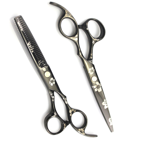 Juego de Tijeras de Peluquería Profesionales de Acero Inoxidable Azul Negro, Alta Calidad, Duraderas, Multiusos, para Salón, Personalizadas - Product Image 6