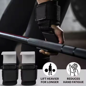 Crochets de levage robustes pour fitness, avec support de poignet réglable, pour entraînement de musculation, soulevé de terre et tractions - Product Image 3