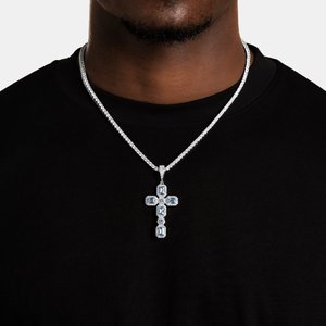 Pendentif chaîne pour homme en diamant de laboratoire, or, or rose, or blanc, argent, bijoux de luxe, cadeau - Product Image 5