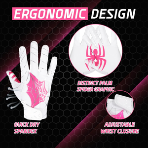 Gants de football américain haut de gamme pour receveurs, paume en silicone adhérent, couleur personnalisée, logo personnalisé, légers - Product Image 2