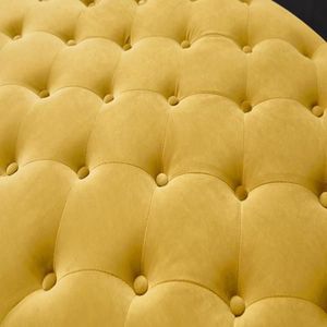 "Sofa <b>Bench</b> with Solid <b>Wood</b> Legs & Velvet Cushions Rectangular Shape & Cylindrical Pillows" - Product Image 6