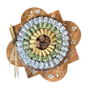 new design Luxury Wooden Serving Tray with <b>Mother</b> of Pearl Beautiful Chocolate Finish for Arabic Gifts from india - Product Image 3