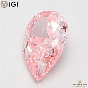 Diamante Cultivado en Laboratorio CVD, Corte Pera, 2.00 Quilates, Color Rosa Intenso, Claridad VS1, con Certificado IGI, para Anillo de Obra Maestra de Lujo - Product Image 5