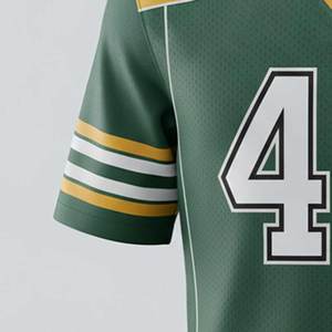 Los Mejores Diseños, Jersey de Fútbol Americano Unisex Sublimado Personalizado Antiarrugas, Manga Corta, 100% Poliéster Transpirable - Product Image 6